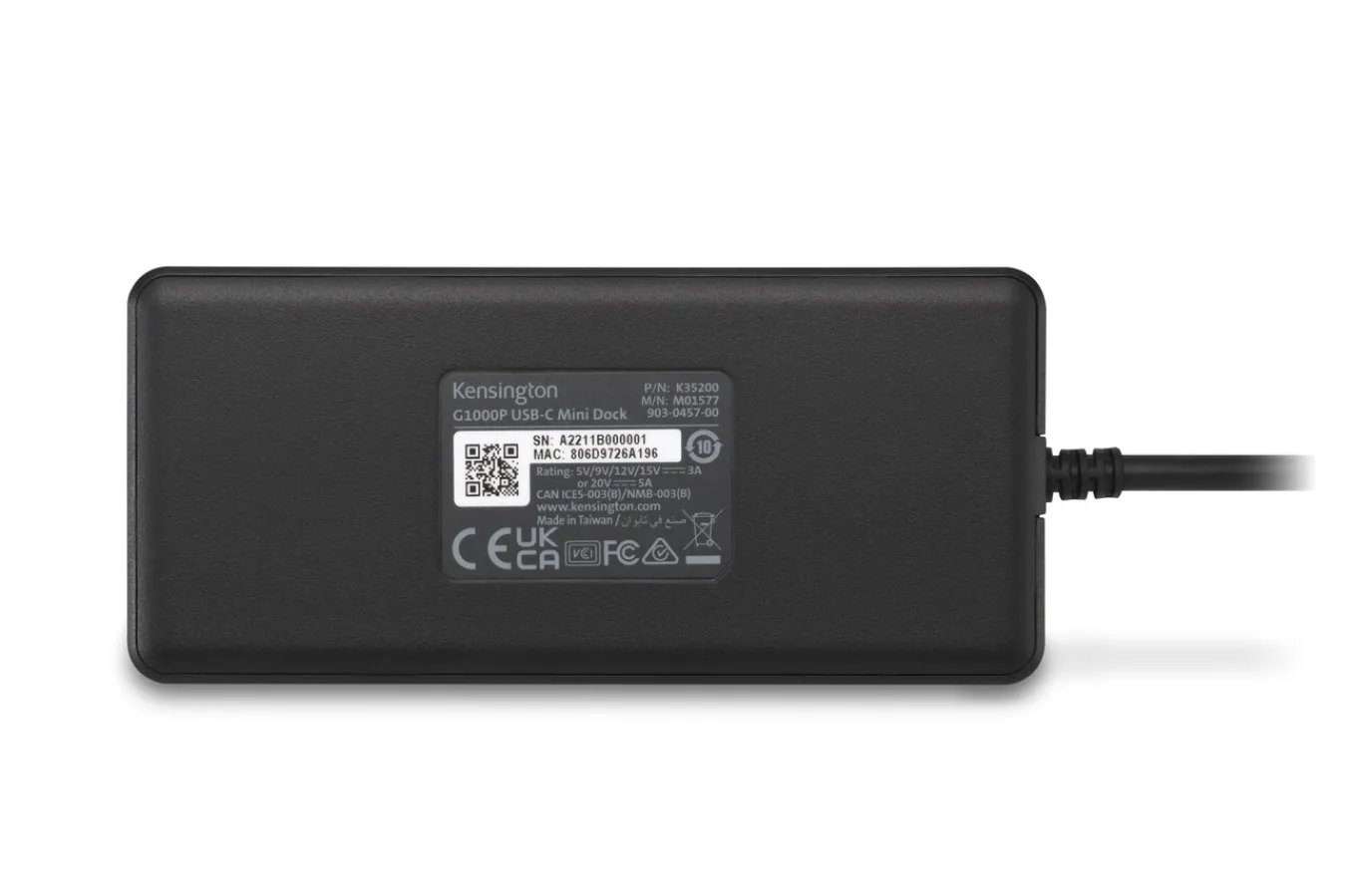 Kensington G1000P USB-C Mini Dock Single 4K Video 85W Power Pass-Through - Chrome/Windows/macOS Shop