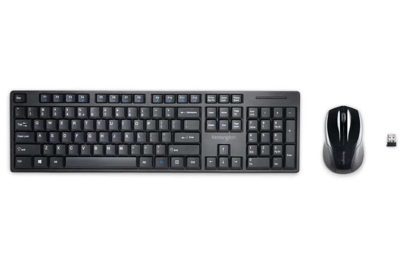 Kensington Pro Fit® Low-Profile Wireless Desktop Set with Spill-Proof Keyboard with Multimedia Keys, Ambidextrous Mouse, & AES Encryption Cheap