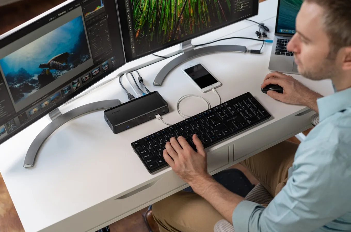 Kensington SD4700P USB-C & USB-A 5Gbps Dual 2K Hybrid Dock - up to 60W PD-DP & HDMI - Windows/macOS Best