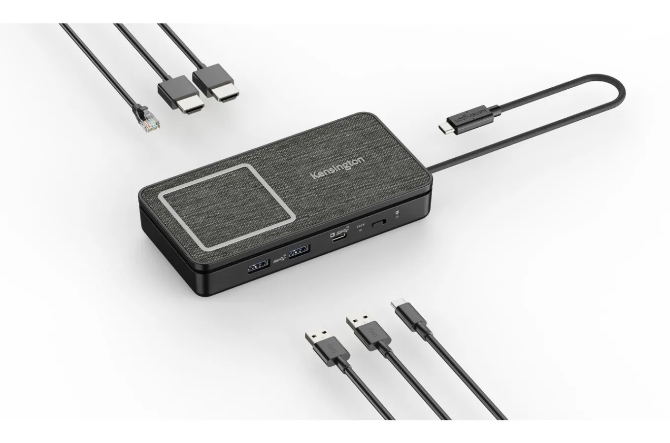 Kensington SD1700P USB-C Dual 4K Portable Mobile Dock with Qi Charging – 100W Power Pass Through - TAA Hot