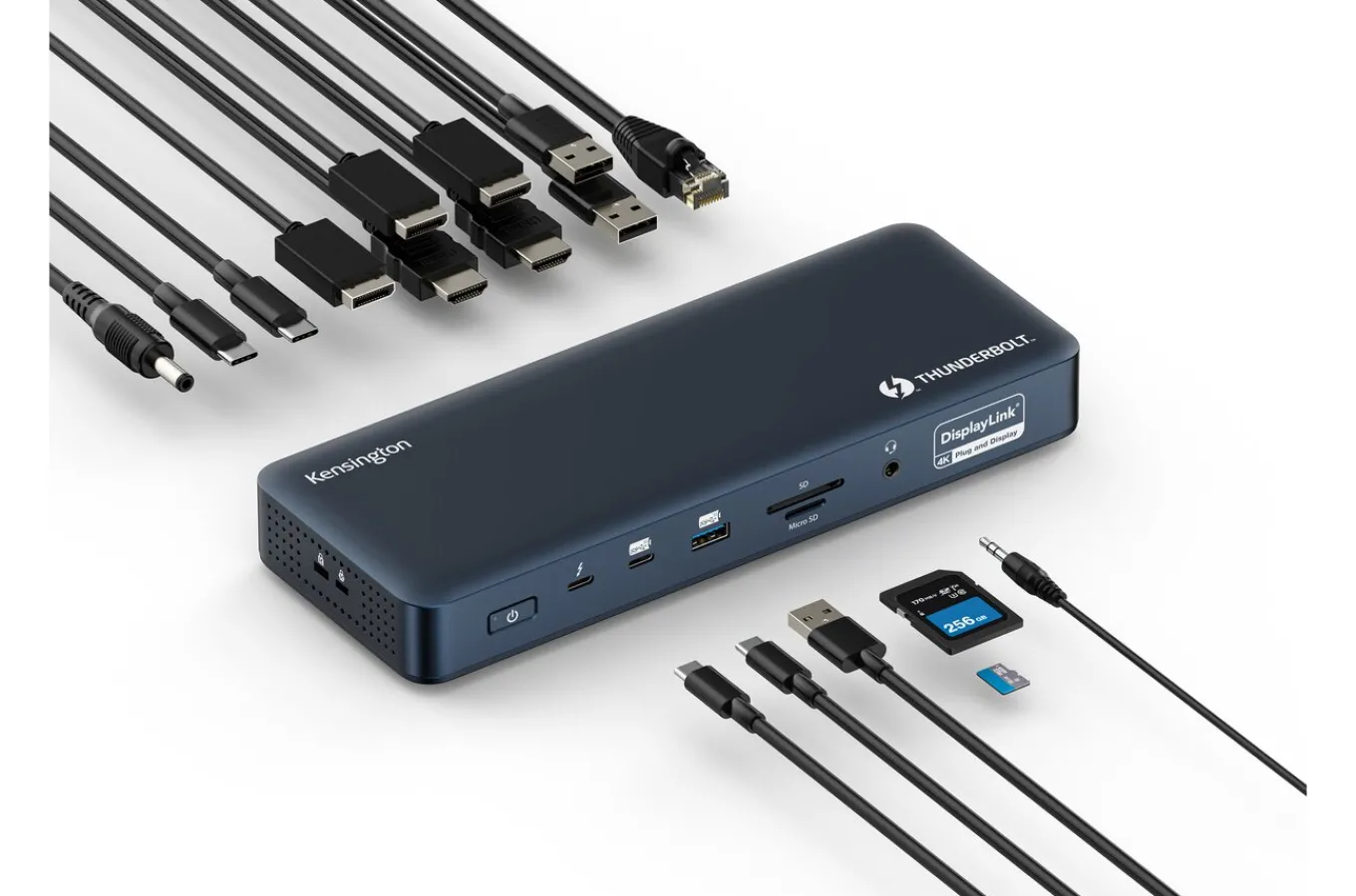 Kensington SD5900T EQ Thunderbolt™ 4 Quad 4K 40Gbps Dock with DisplayLink® Technology – Midnight Blue Outlet
