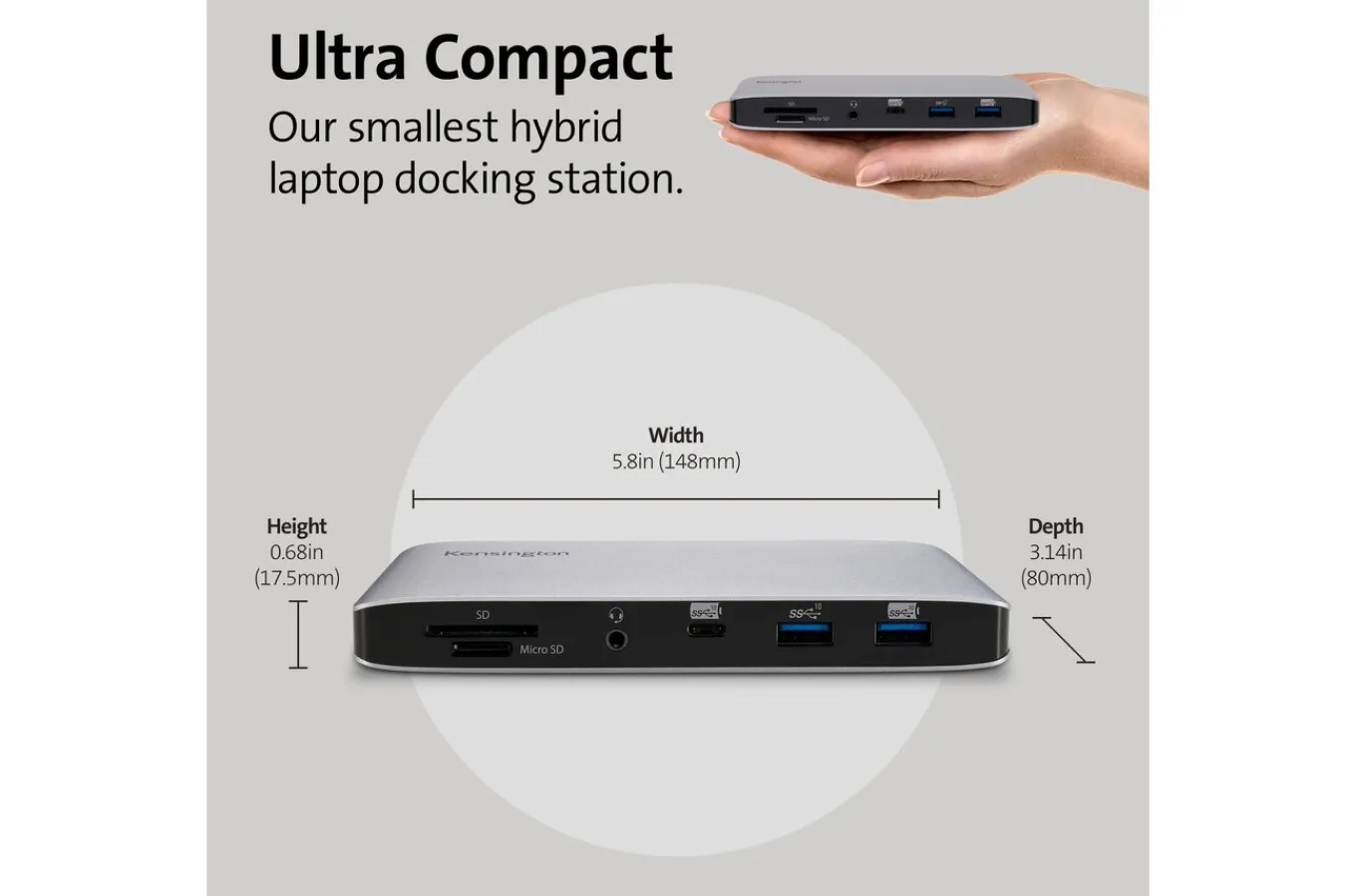 Kensington SD2480T Thunderbolt™ 3 and USB-C Dual 4K Hybrid Nano Dock with 60W PD - Windows/macOS Cheap
